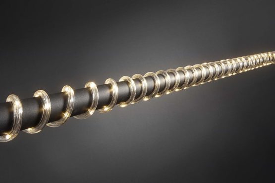 Konstsmide 3745-100 LED Light Tube 9 m / for Outdoor Use (IP44) / Battery Operated 4 x D 1.5 V (Exclusive) / with Light Sensor / 6 Hours and 9 Hours Timer / 144 Warm White Diodes / Transparent Hose - Image 2