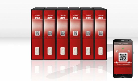 Esselte Dox 1 A4 Lever Arch File, Red, Pack of 6 - Image 2