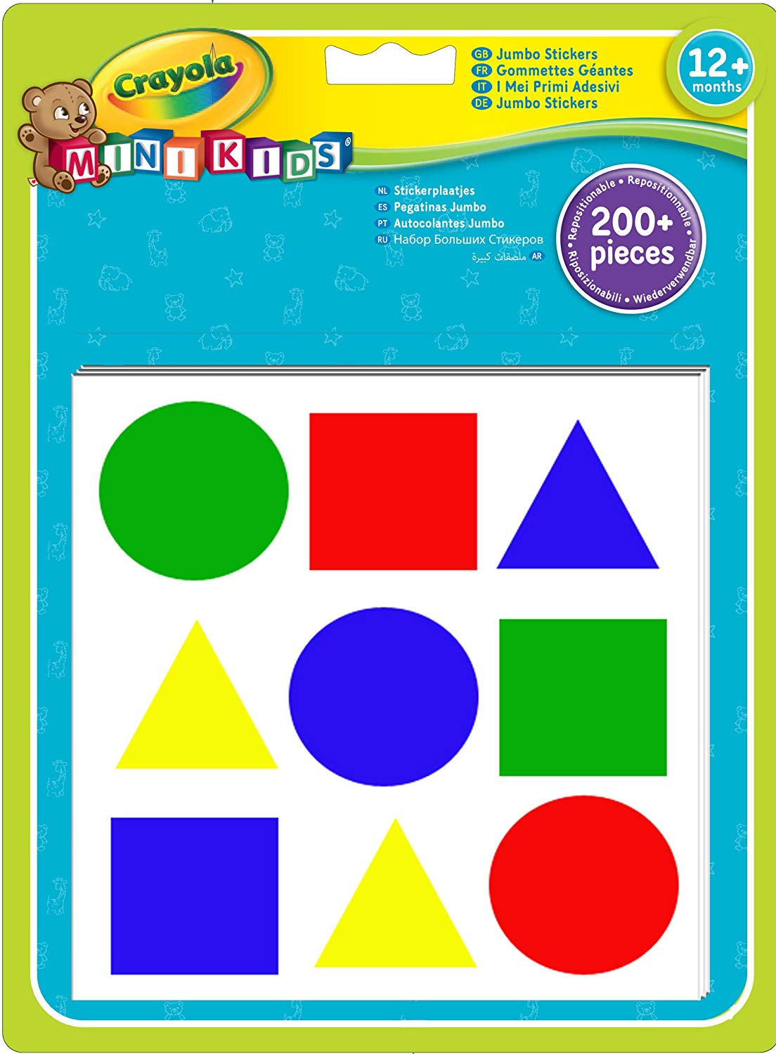 Crayola Mini Kids Jumbo Stickers, Mehrfarbig, 1 Unité (Lot de 1)