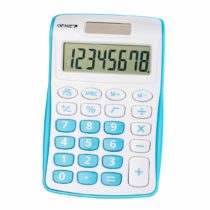Genie 12492 Compact Pocket Calculator with 8 Digit Display - Blue, single unit