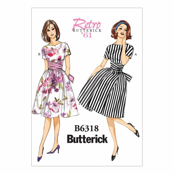Butterick Pattern 6318 E5,Misses Dress,Sizes 14-22, (14-16-18-20-22)