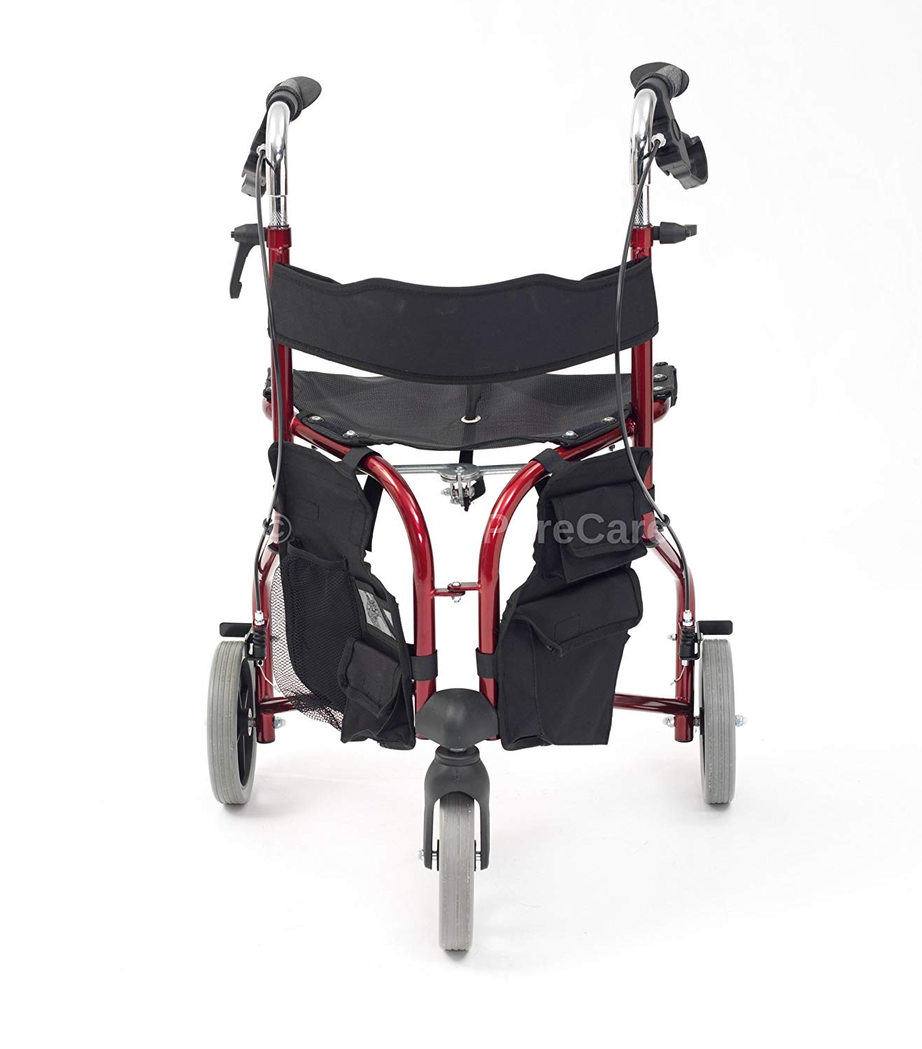 Drive Devilbiss Tri-Walker Walking Aid with Seat and backrest, Red - Image 4
