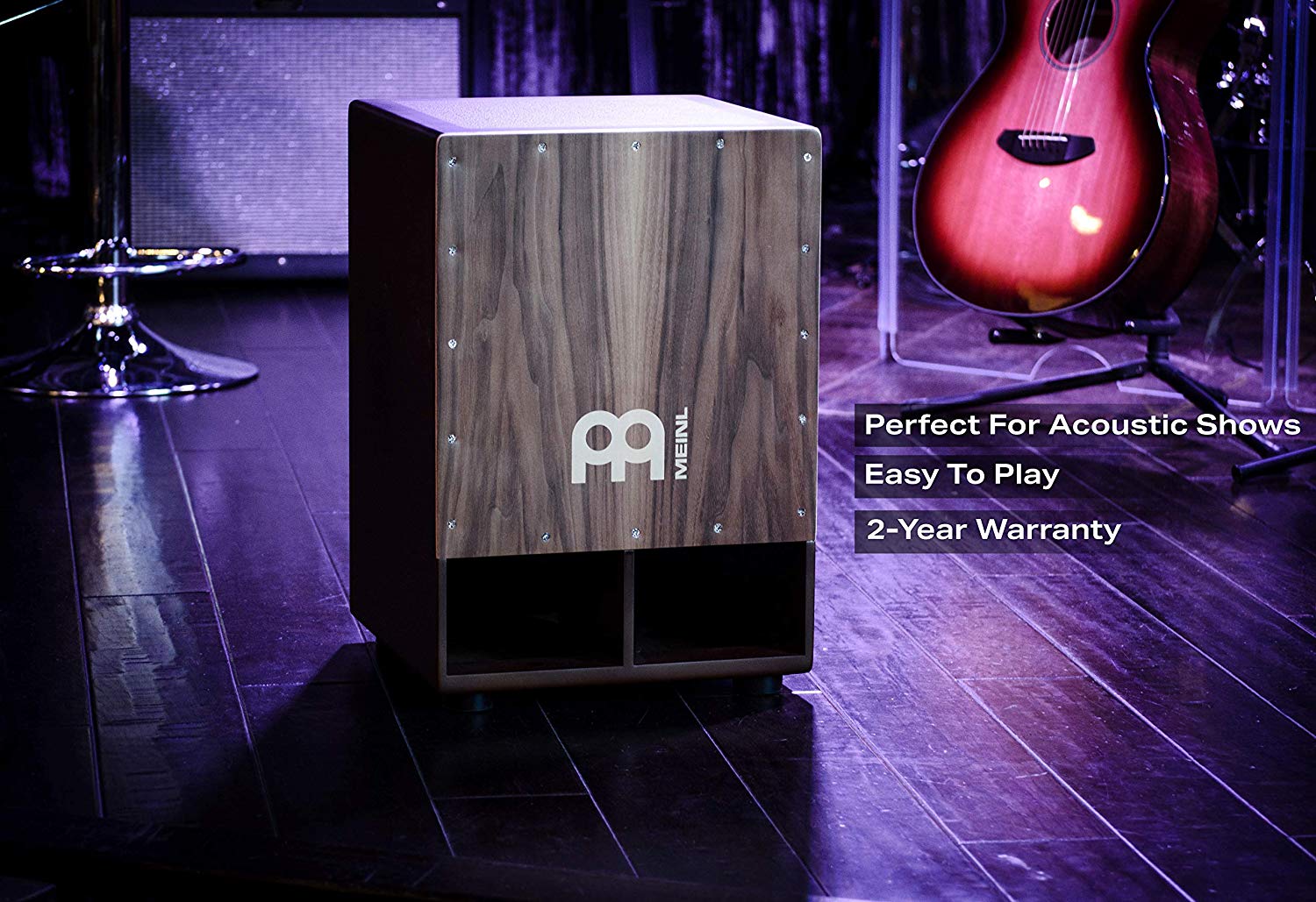 Meinl Percussion Jumbo Bass Subwoofer Cajon Instrument, Big Drum Box with 2 Forward Projecting Sound Ports - Image 4