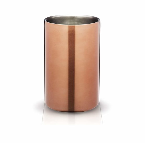 BarCraft Wine Cooler Bottle Holder with Copper Finish in Gift Box, Stainless Steel, 11 x 19 cm