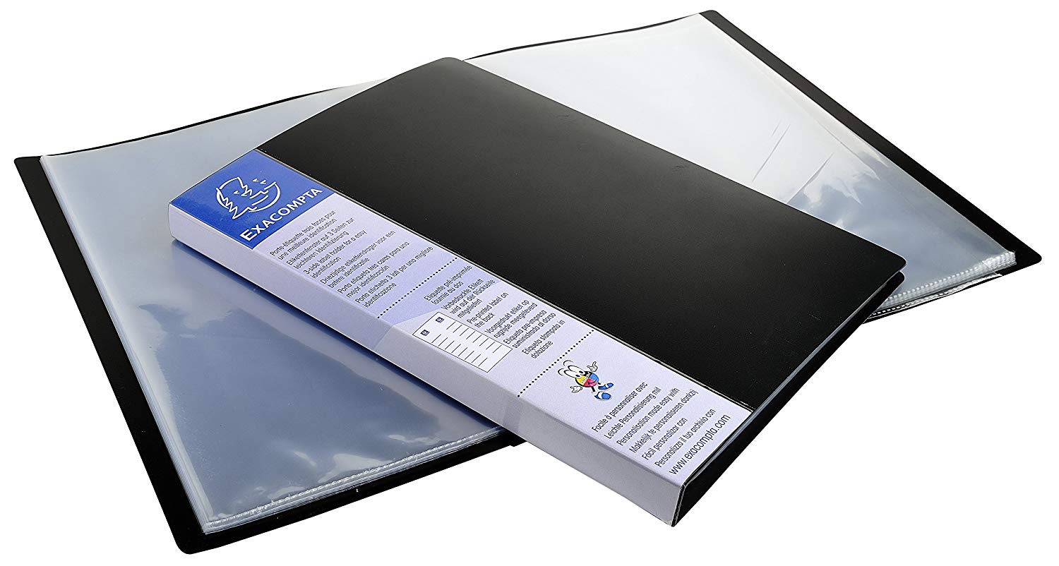 Exacompta, Ref 88601E, Opaque PP Display Book, 240 x 320mm in Size, Suitable for A4 Documents, Crystal Clear Pockets - Image 3