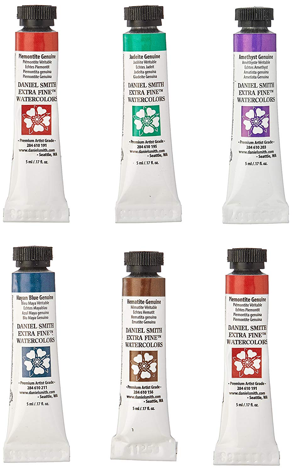 Daniel Smith Watercolour 285610006, Multi-Colour, multi-coloured, 5 ml (Pack of 6)