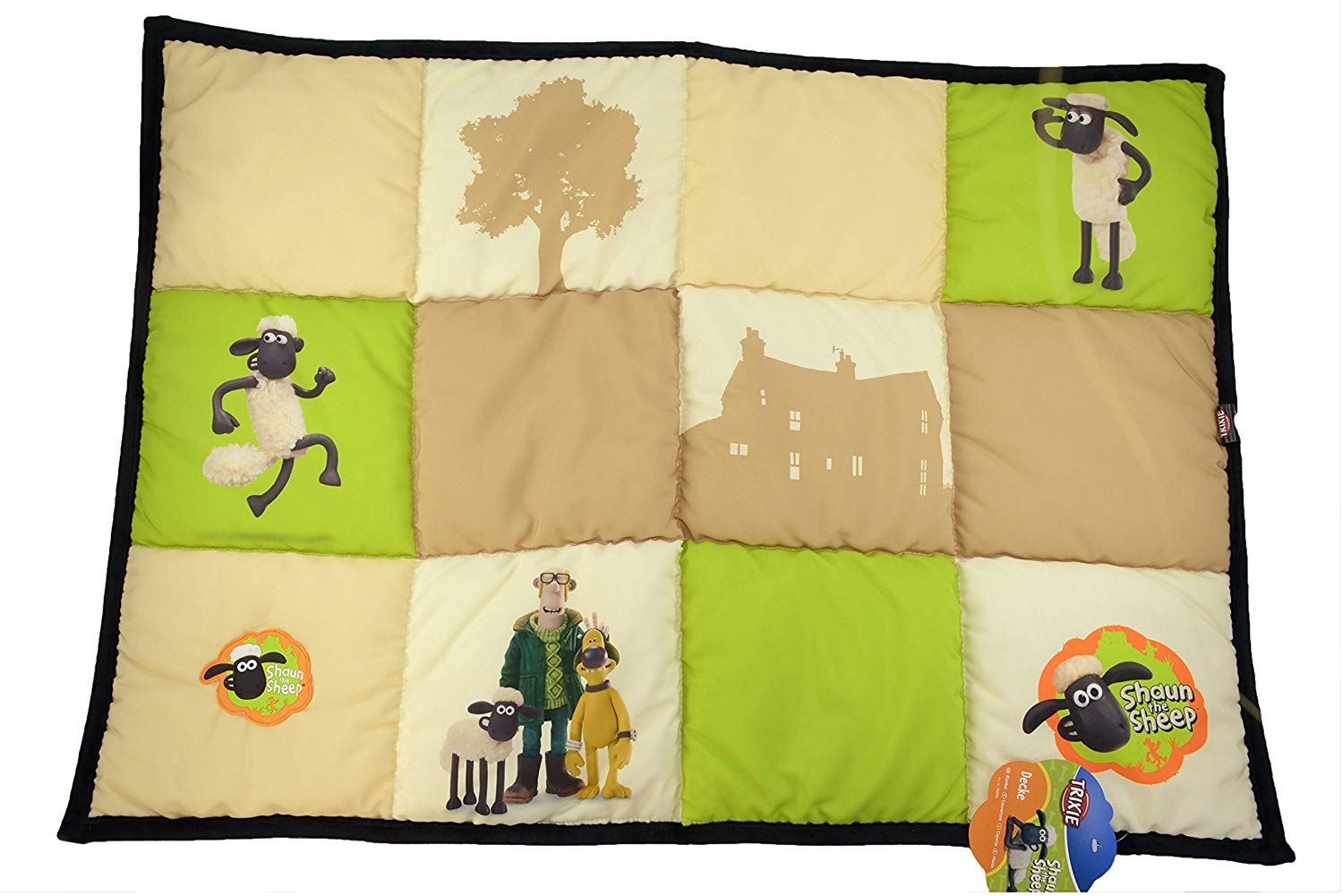 Shaun the Sheep Blanket, 85 x 60 cm, Beige/Green, King - Image 3