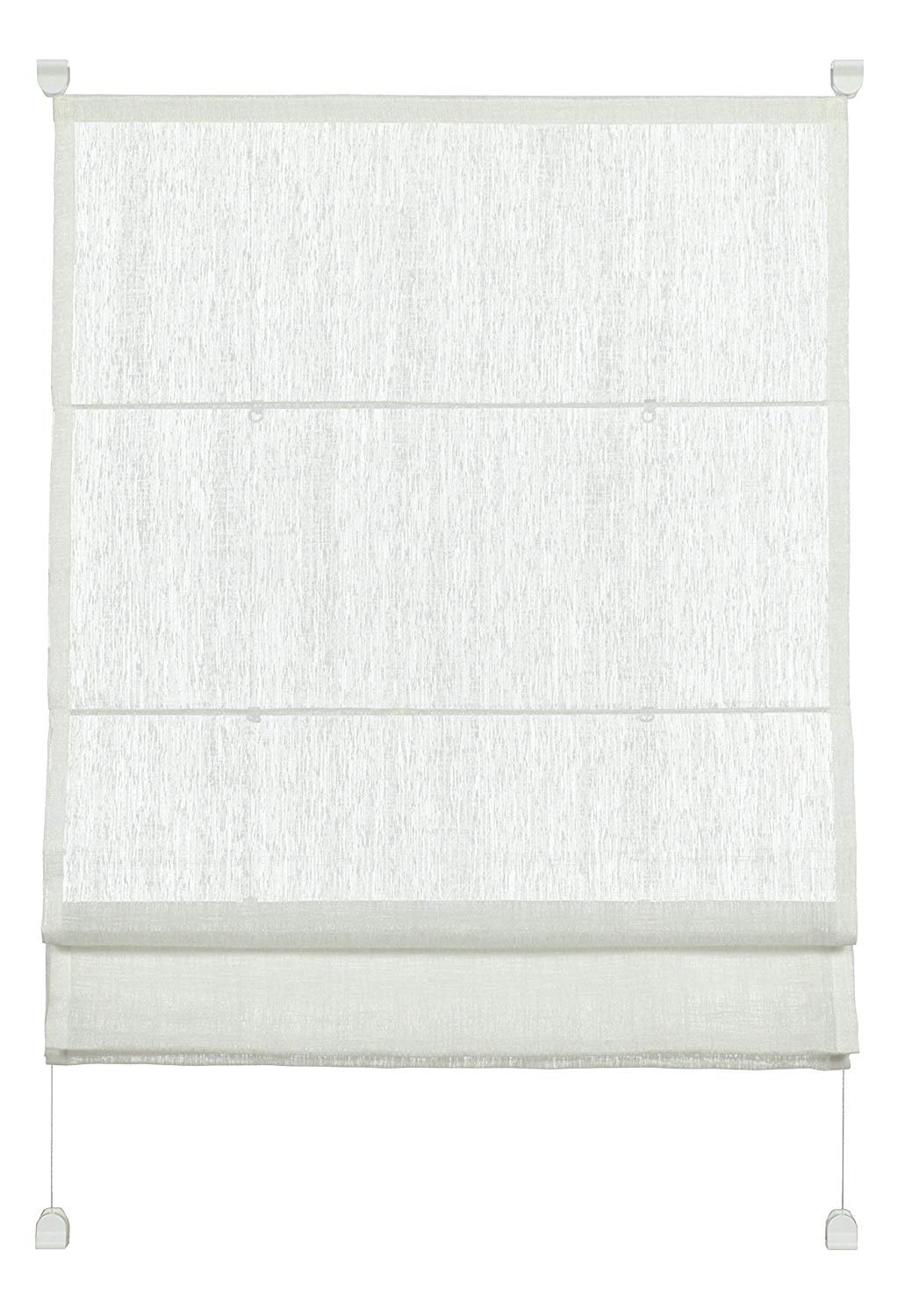 Gardinia EASYFIX Raffrollo 80 x 140, Polyester, White, 80 x 140 cm