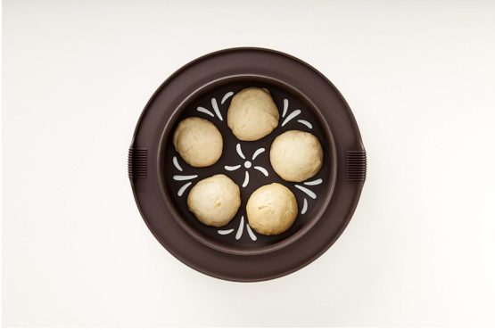Lékué Steamed Bread Rolls, Silicone, Brown, 23.5 x 23.5 x 5.8 cm - Image 3