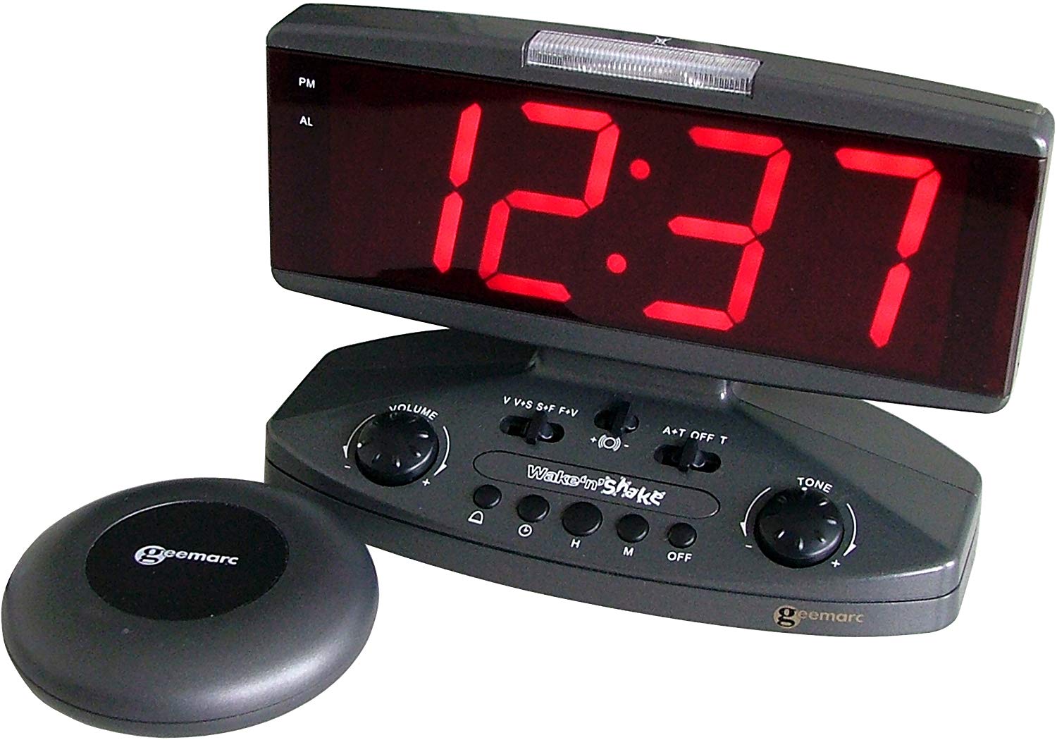 Geemarc Wake ‘n’ Shake Extra Loud Alarm Clock with Vibrating Shaker