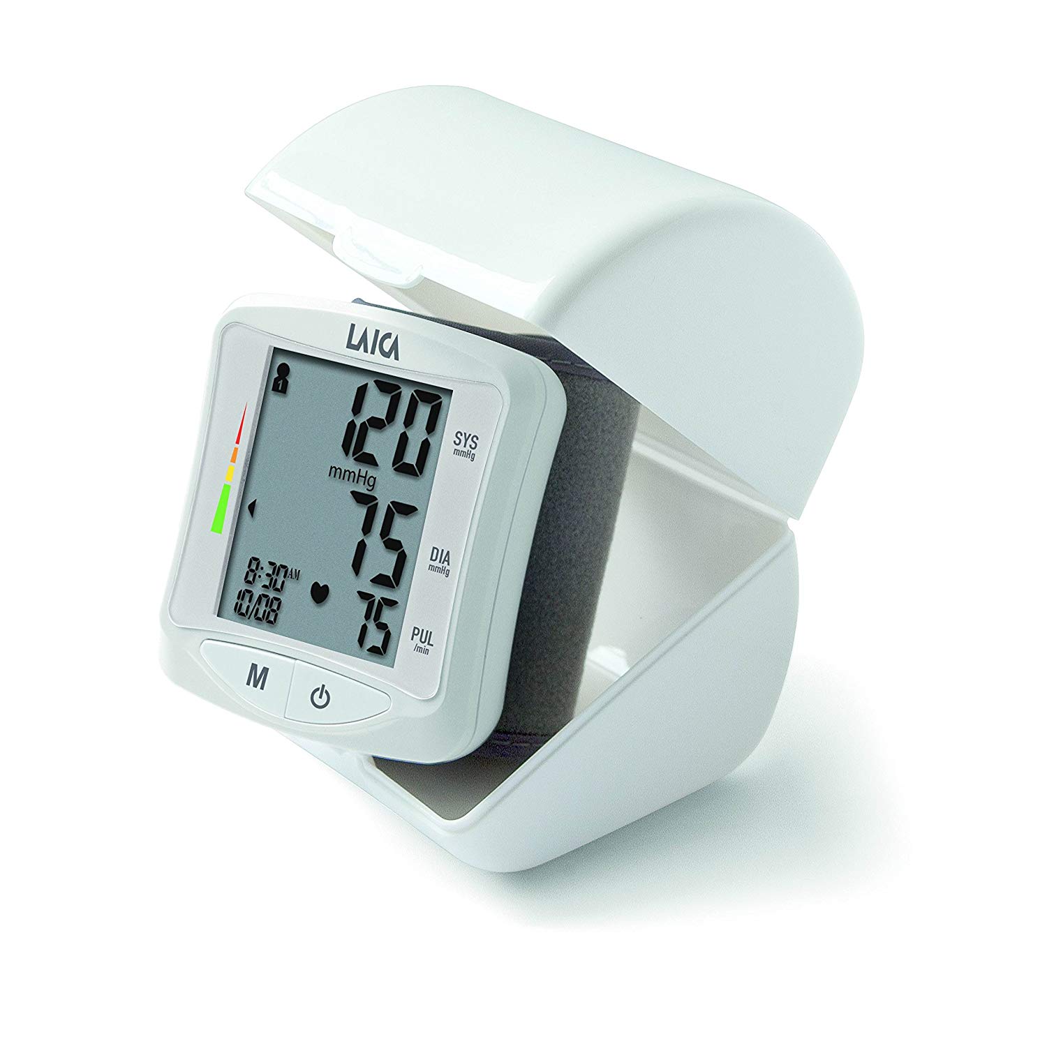 LAICA bm1006 W Wrist Pressure Gauge Grey/White, Grey / White, poignet BM1006W - Image 2