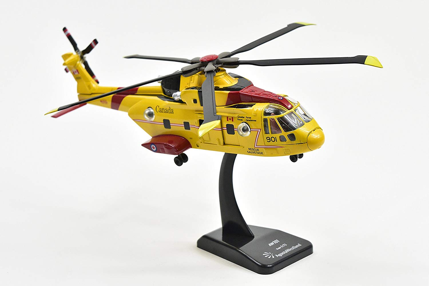NewRay 25513 "Agusta EH 101" Model Helicopter, Yellow,red, Large - Image 3