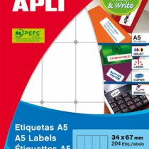 APLI 581875 – Self-Adhesive Labels Multi-Purpose (A5), White
