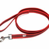Julius-K9 Color and Gray Super-grip leash with handle, 20 mm x 2 m, red-gray