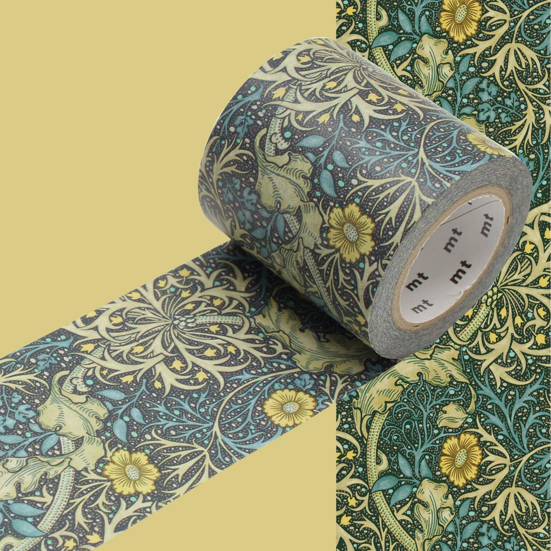 MT "William Morris Seaweed" Washi Masking Tape, 50mm x 10m - Image 2