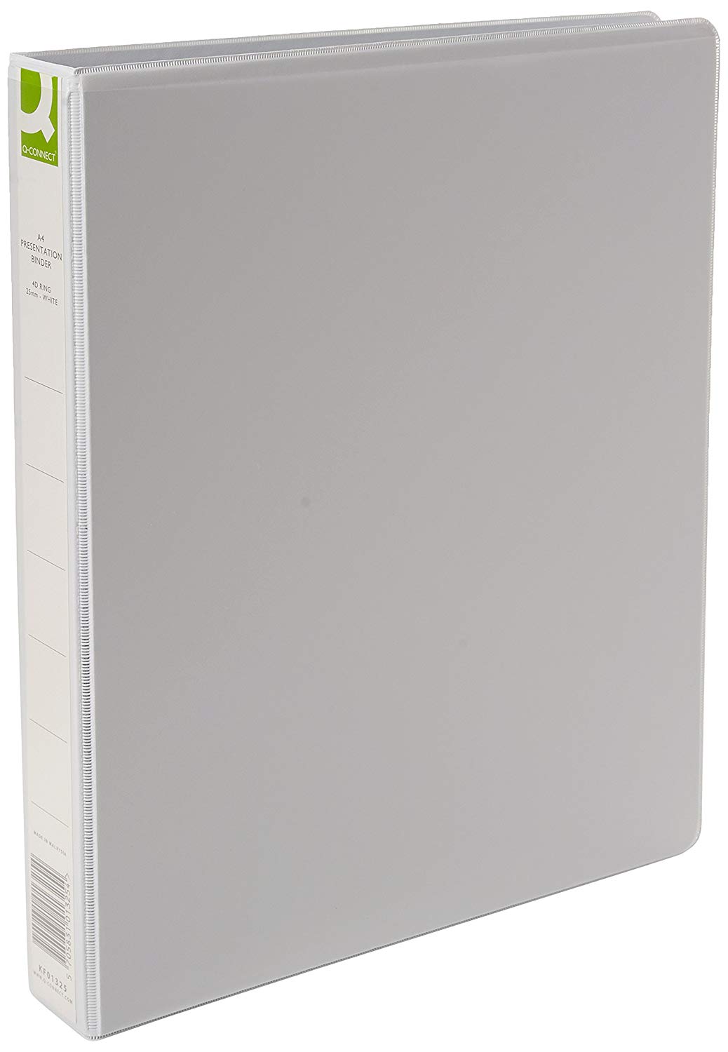 Q-Connect KF01325Q Presentation 4D-Ring Binder 25mm A4 - White (Pack of 6), 25 mm