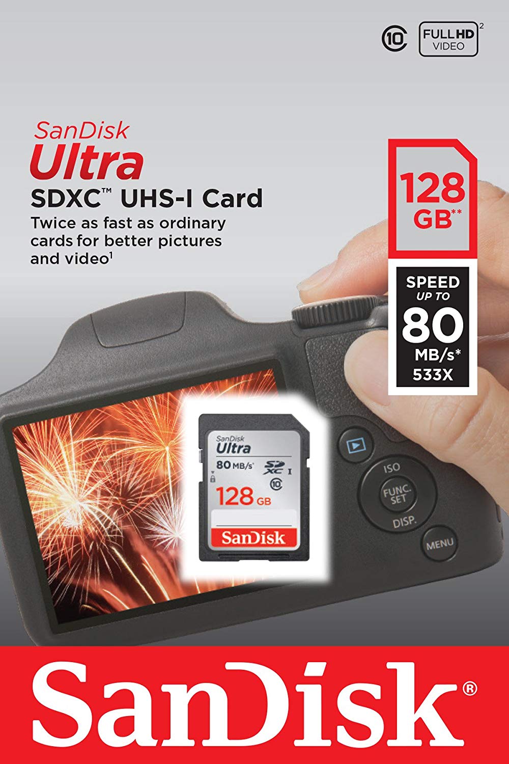 SanDisk Ultra 128 GB SDXC Class 10 Memory Card up to 80 Mbps, Black, Grey - Image 4