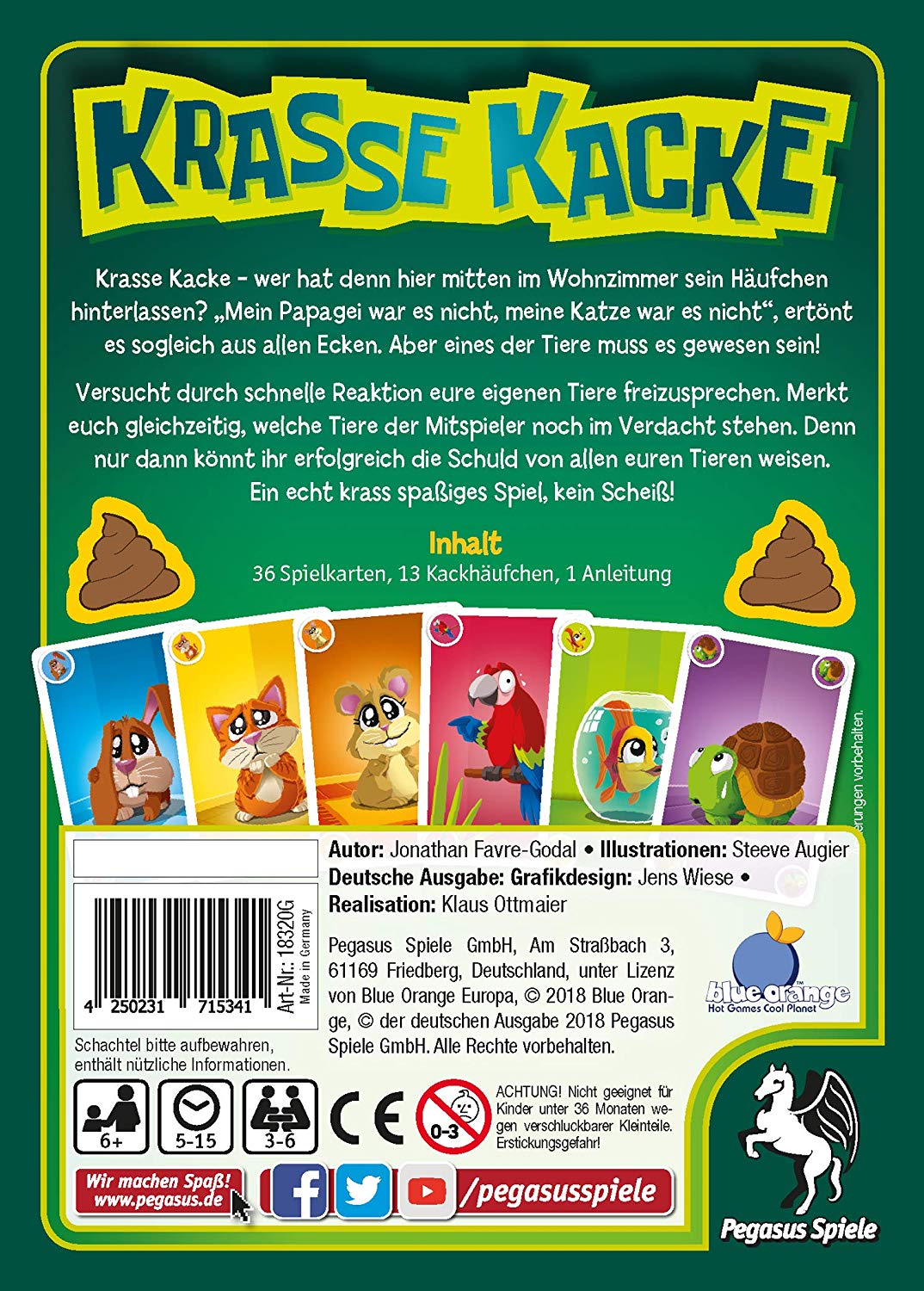 Pegasus Spiele - Krasse Kacke (Empfohlen Spiel des Jahres 2019), Colourful, 20016G, Multicoloured, Small - Image 3
