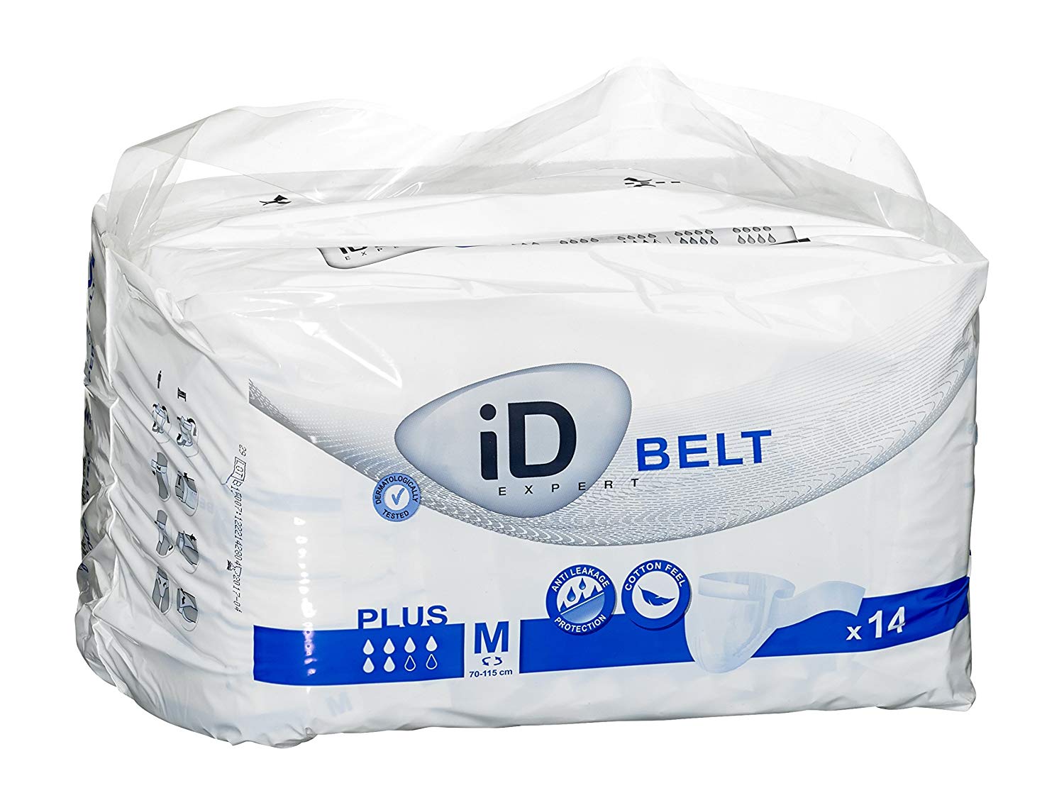 ID Incontinence Belt, Disposable Pads, Plus, Medium 70-115 cm, Moderate to Heavy Incontinence, Fast Absorption, Odour Control - Image 3