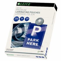 Leitz 74840000 Laminating Pouches Made of 250 Micron Thick Material (Transparent, Glossy, A4 and UDT) - Pack of 100