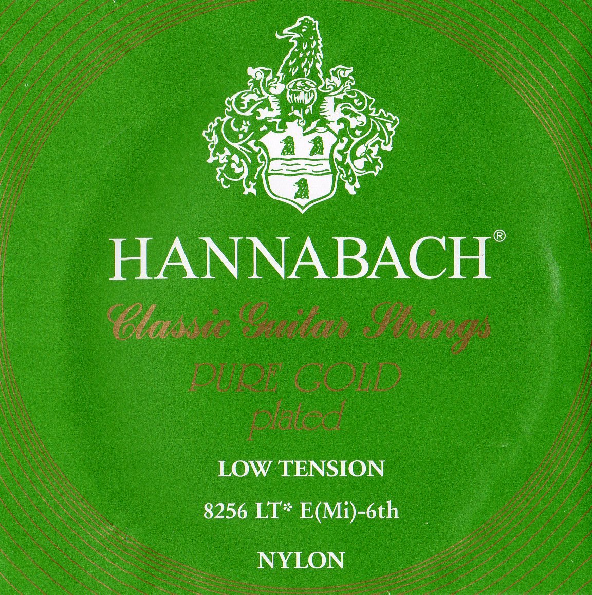 Hannabach 652646 Klassikgitarrensaiten Serie 825 Low Tension Spezialvergoldung - E6, Green
