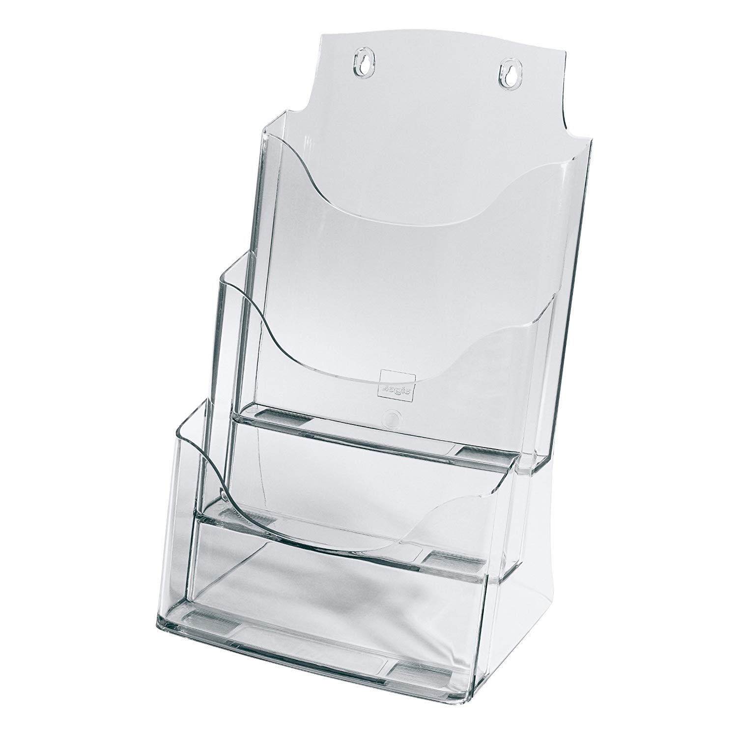 SIGEL LH130 Table-Top Literature Holder, for A4, with 3 compartments, uv resistant acrylic, clear, 1 Piece