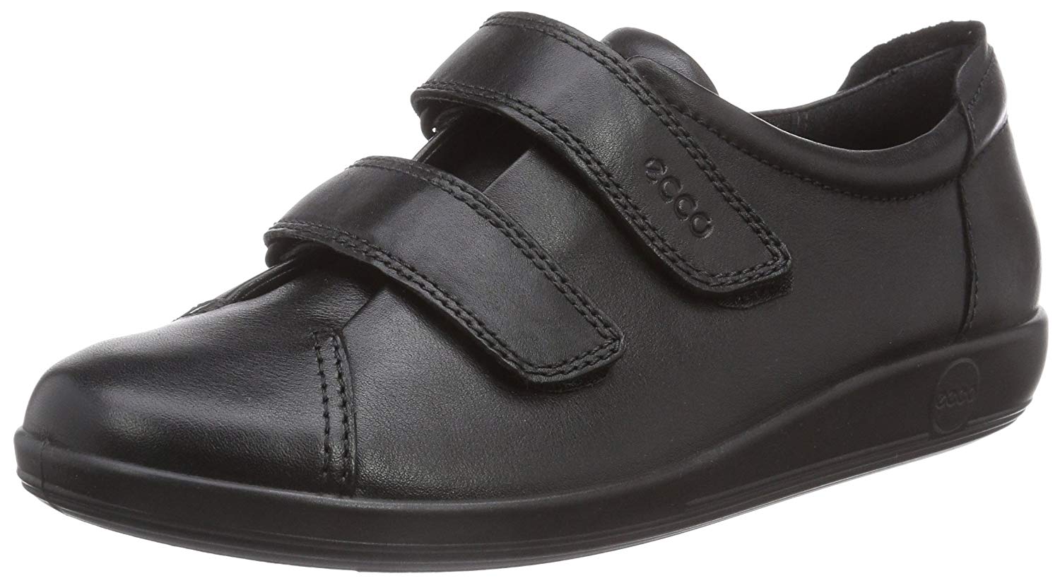 ECCO Women's Soft 2.0 Low-Top Sneakers, Black, 8/8.5 UK, Black Blackwithblacksole 56723