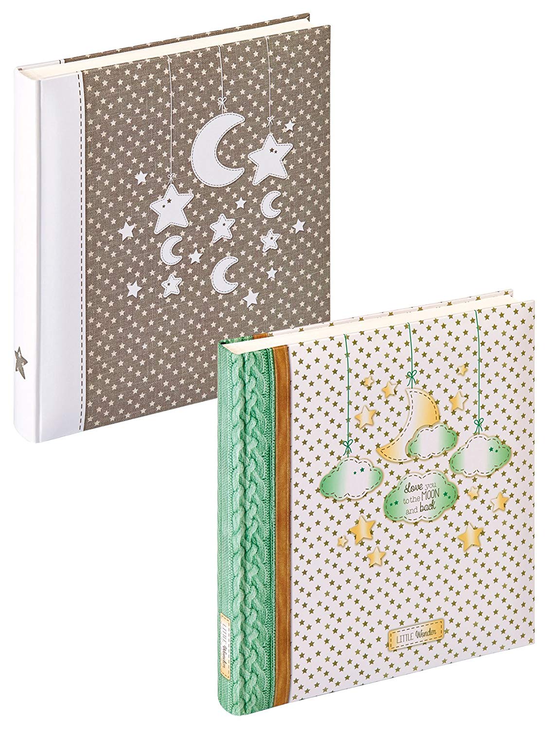 walther Design Photo Album 28 x 30,5 cm baby Album, Baby Stars&Moon / Little Wonder UK-209, Multicolor, 28 x 30.5 cm - Image 2