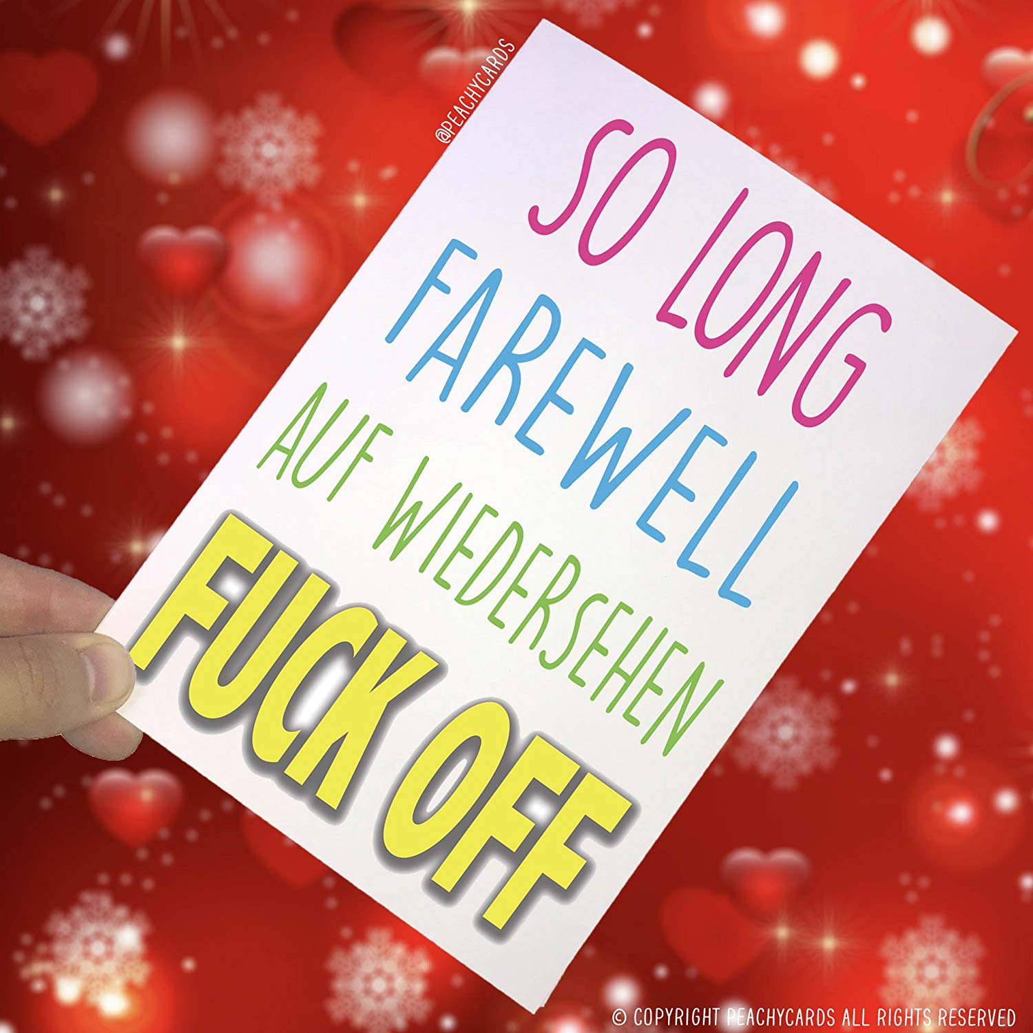 F*ck Off Card Goodbye Card Farewell Card You're Leaving Card Rude Card Good Luck Card New Job Card Colleague Card Coworker Cards PC145 - Image 2