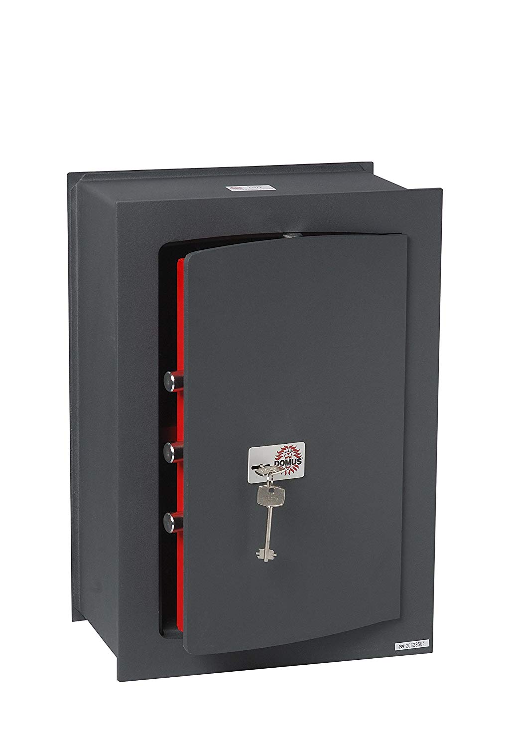 Domus DI/7 Key-locking 10 mm Wall Safe, Darkgray, 52 x 36 x 22 cm