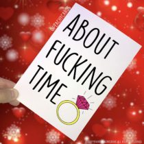 Engagement Cards, Celebration Cards, About F Time, Funny Rude Engagement Card, Joke Card, Best Friend Card Wedding Card Marriage PC156
