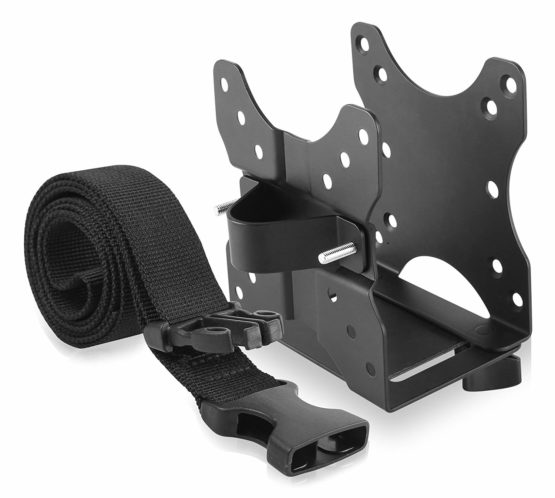 ICY BOX IB-MSA102-VM Mount for Mini PC (Intel NUC, Mac mini etc.) up to 5 kg, Mounting on Monitor Stand or VESA, Variable Width, Steel, Black - Image 3