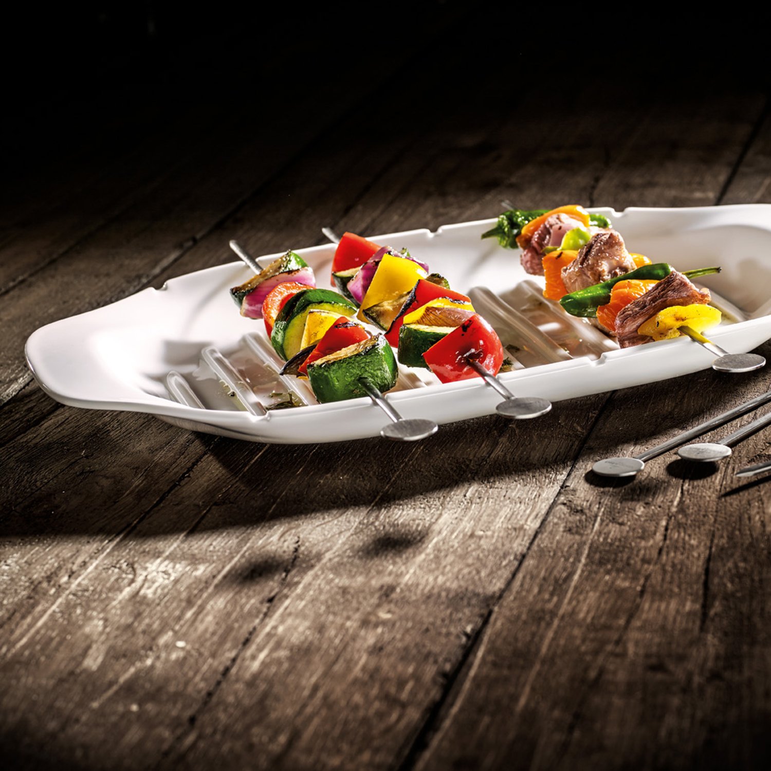 Villeroy & Boch BBQ Passion Serving Dish x L with Skewer Holder