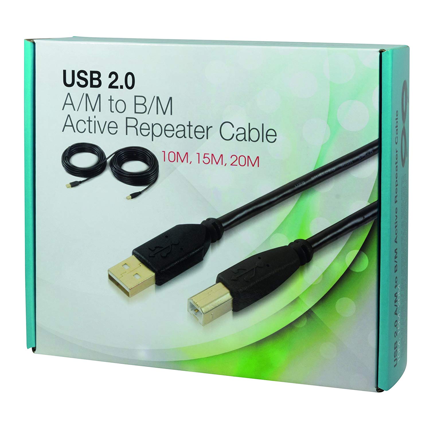 LogiLink USB 2.0 Active Repeater Cable 10 m Type A Male to Type B Male, Black, 10m - Image 3