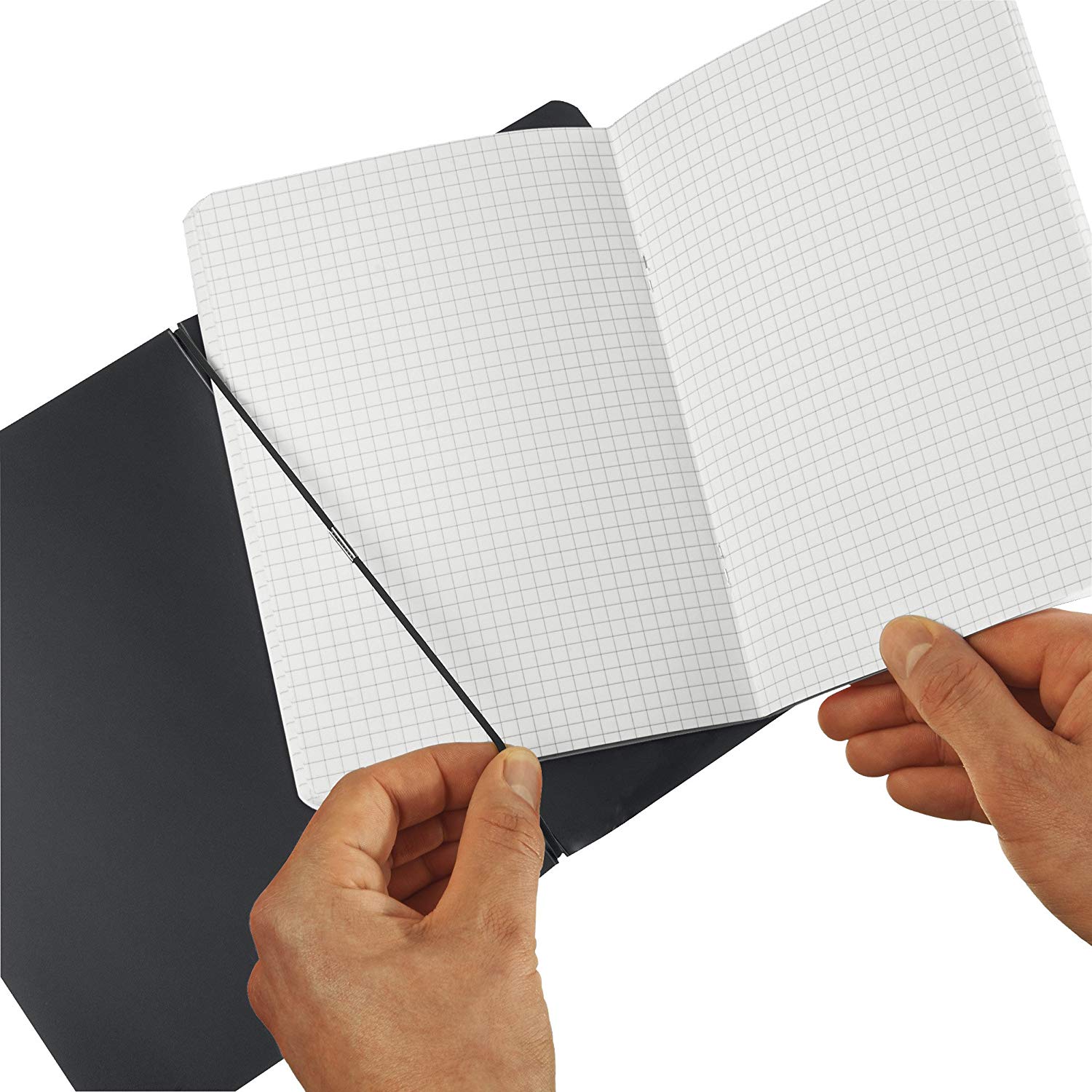 Herlitz A5 My Book Flex Canvas Cover Notebook - Black, grey - Image 2