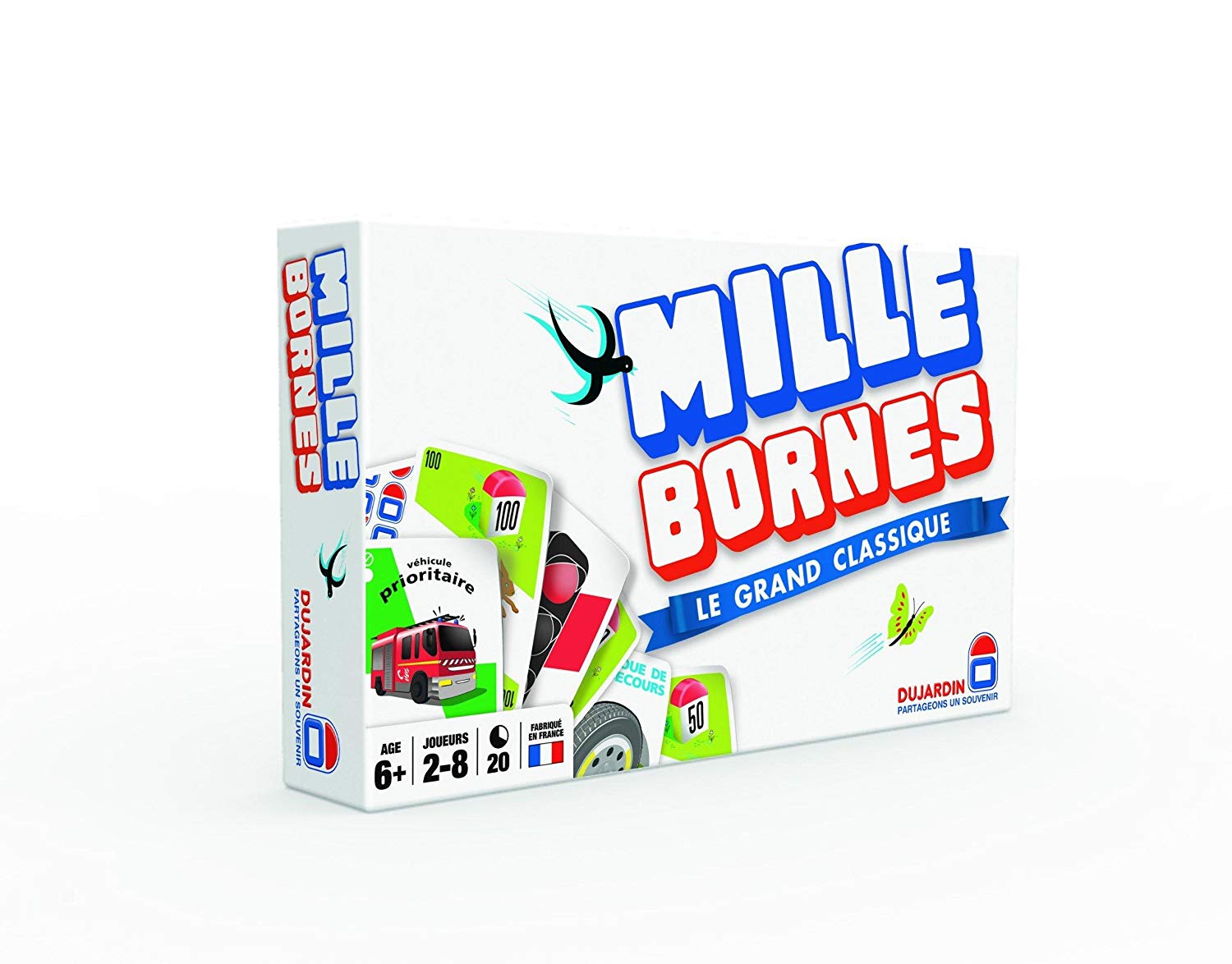Dujardin Jeu - Milles Bornes : classique, Multicolor, 18.8 cm x 11.4 cm x 3.5 cm