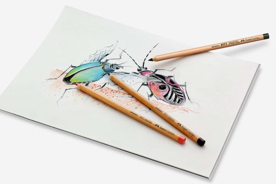 Faber-Castell Pitt Monochrome Range Artists' Medium Pastel Pencil - White - Image 2