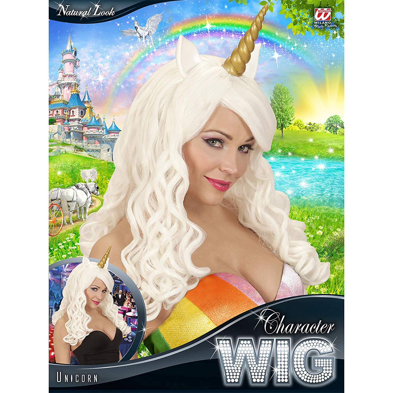 Widmann 06339 Unicorn Wig, One Size, Blond - Image 2