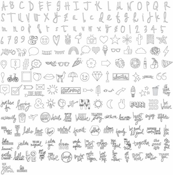 We R Memory Keepers We Foil Quill USB Art Design Drive, Heidi Swapp, with 200 Phrases and Images, White, One size - Image 4