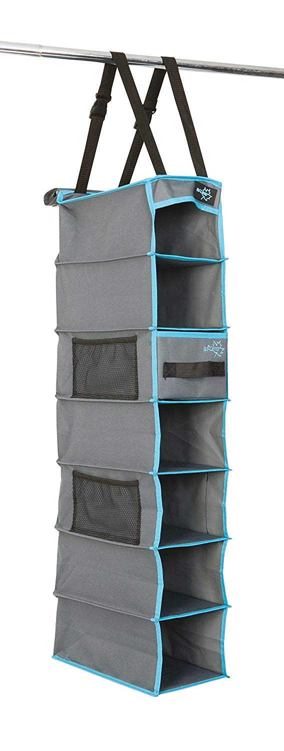 Bo-Camp - Organizer - 7 Compartments - 30x17x84cm, Grey - Gray, 30 x 17 x 84 cm - Image 2