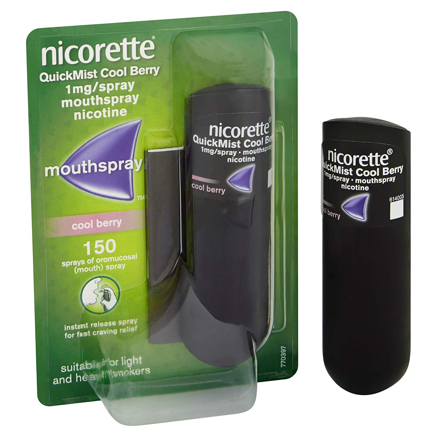 Nicorette Quickmist Cool Berry Mouthspray, Nicotine Mouthspray- Single- 150 Sprays (Quit Smoking and Stop Smoking Aid) - Image 3