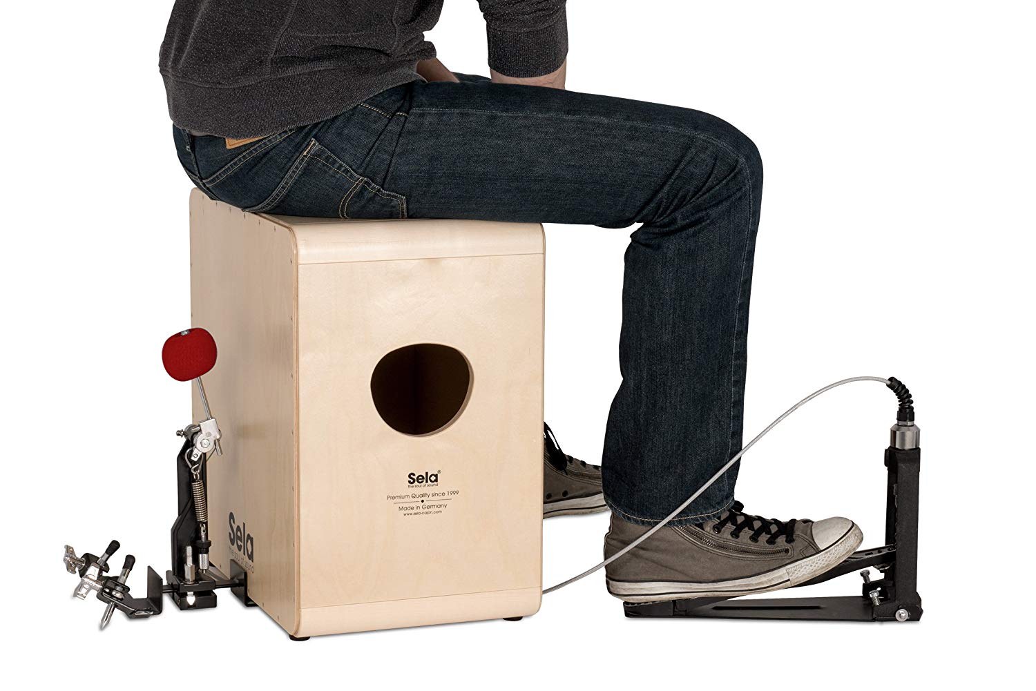 Sela SE 099 Bass Cajon, 15 mm birch body, 2 playing surfaces, Sela Snare System, Made in Germany, natural - Image 3