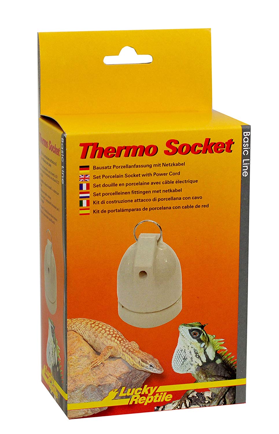 Lucky Reptile HTS-3 Thermo Socket Porcelain Hanging Socket Complete Kit with Power Cord, weiß, zum Hängen