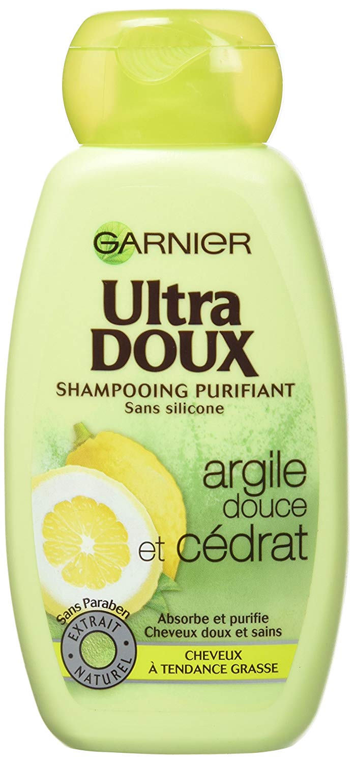 Garnier Ultra Soft Shampoo (Pack of 3), Argile Douce/Cédrat, 250 ml (Pack of 3)