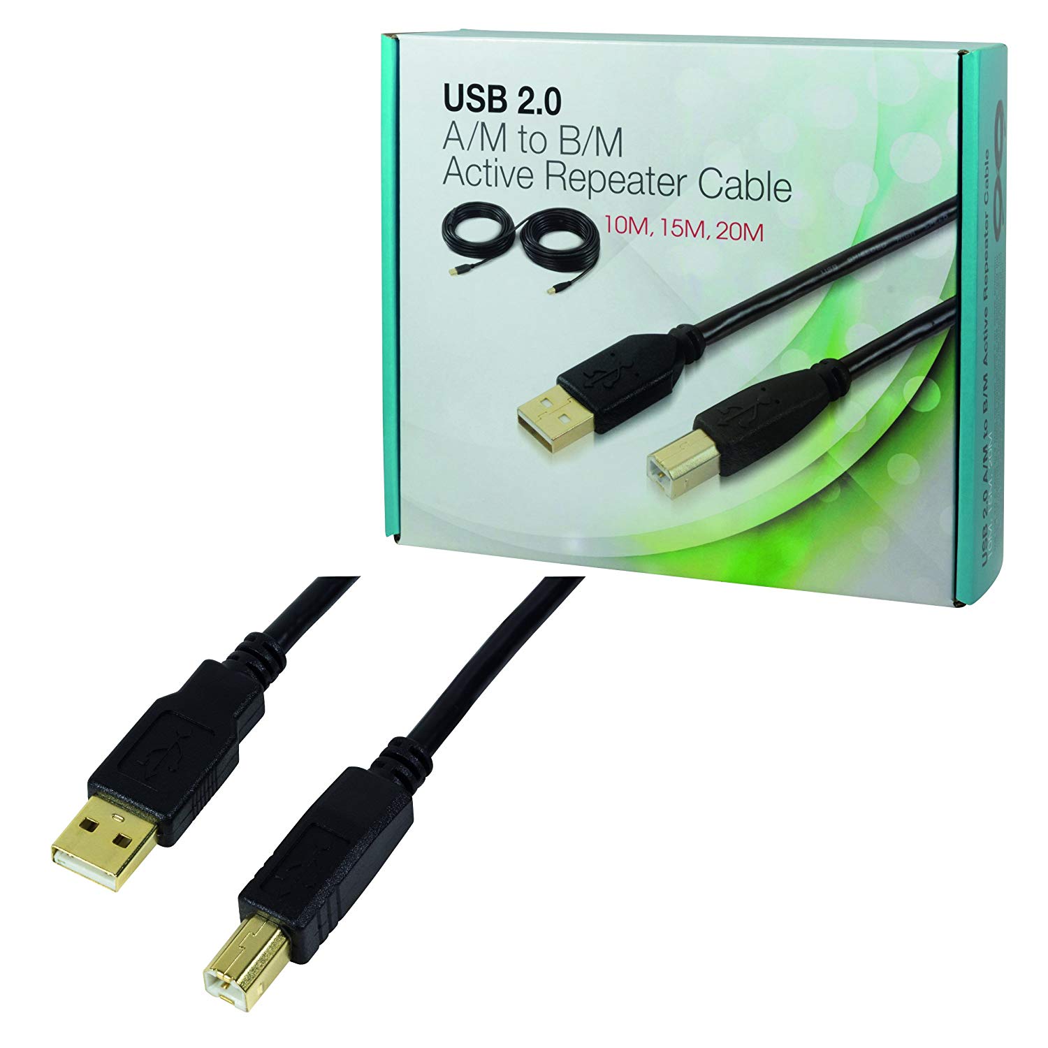 LogiLink USB 2.0 Active Repeater Cable 10 m Type A Male to Type B Male, Black, 10m - Image 4