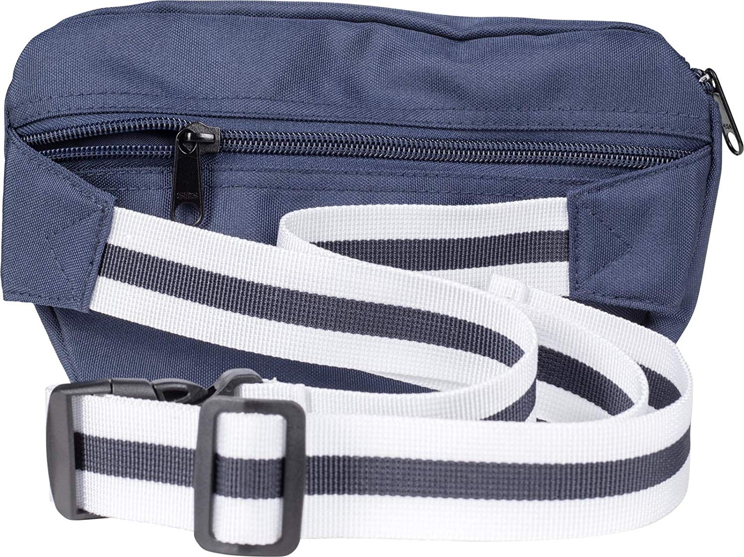 Urban Classics Hip Bag Striped Belt Messenger Bag, 24 cm, Multicolour (Nvy/Wht), 24 centimeters - Image 2
