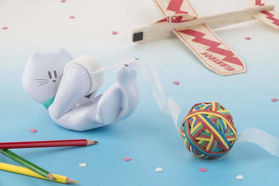 Scotch Cat Tape Dispenser with 1 Roll of Scotch Magic Tape - Holds Tape up to 19 mm Wide x 8.89 m Long - Cute Stationery Sets and Cute Gifts - White - Image 4