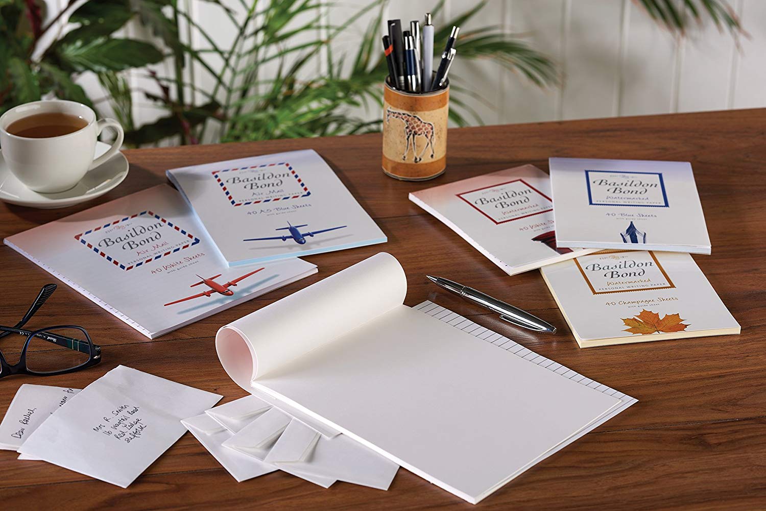 Basildon Bond P4TO 178 x 229 mm Writing Pad with 40 Sheets - Airmail White,100101816 - Image 4