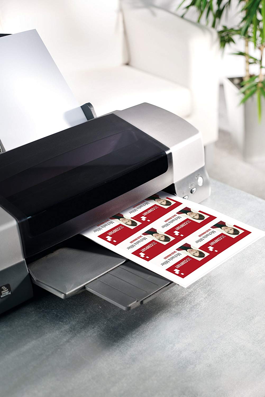 SIGEL LP898 Inserts for Name Badges 5.4 x 9 cm, White, 100 Pieces equal to 10 sheets, 54 x 9 centimetres - Image 4