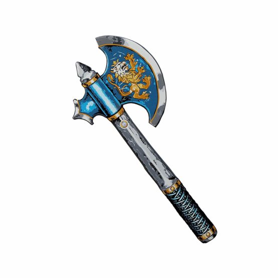 Liontouch 10300LT Medieval Noble Knight Foam Toy Axe, Blue | Part Of A Kid's Costume Line